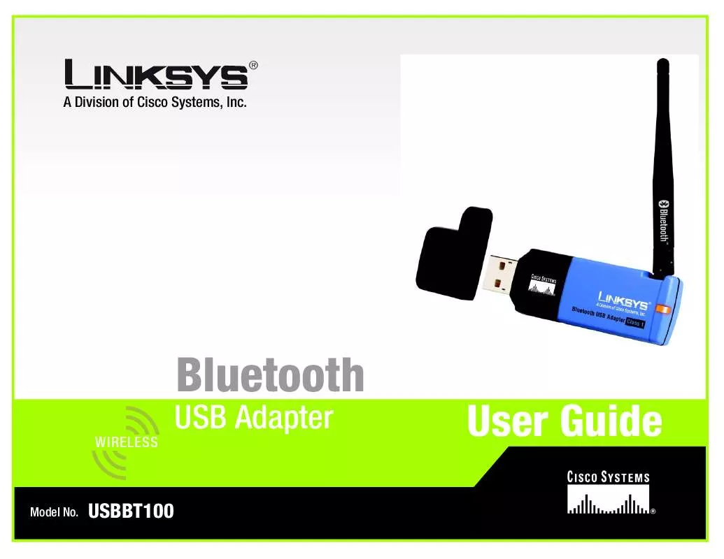 Mode d'emploi LINKSYS USBBT100