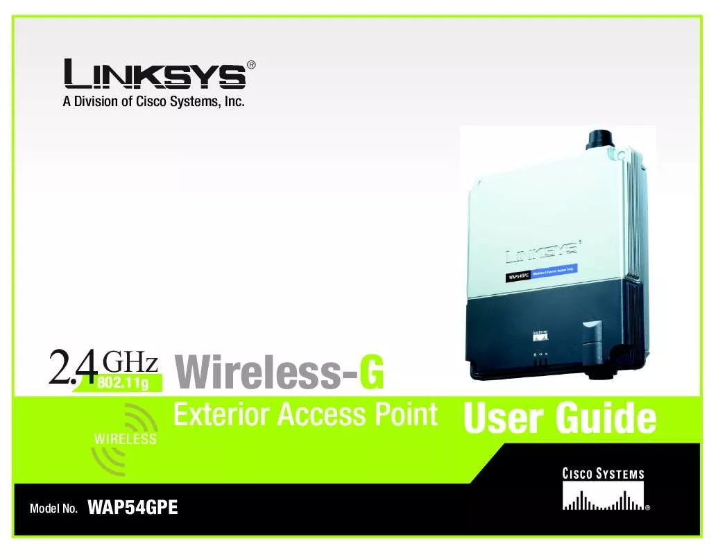 Mode d'emploi LINKSYS WAP54GPE