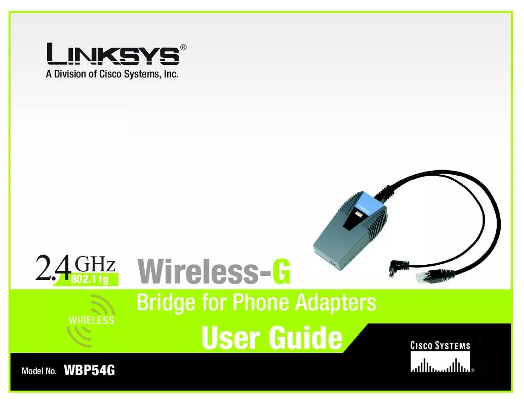 Mode d'emploi LINKSYS WBP54G