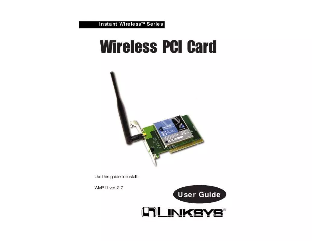 Mode d'emploi LINKSYS WMP11