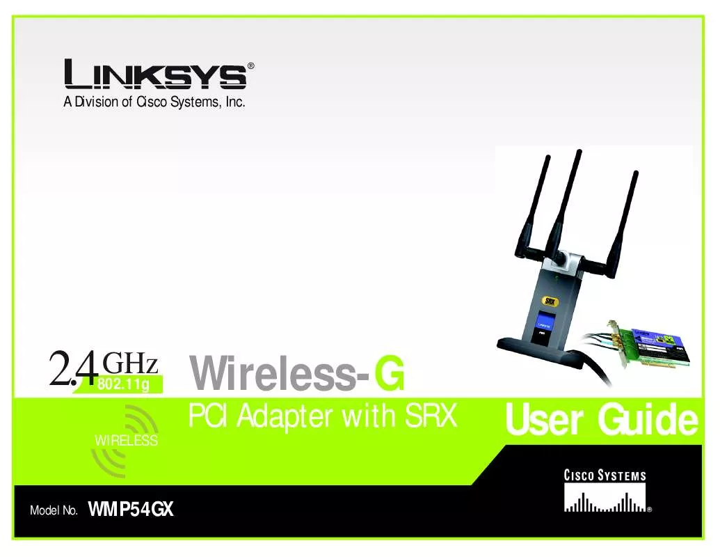 Mode d'emploi LINKSYS WMP54GX