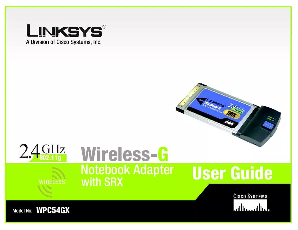 Mode d'emploi LINKSYS WPC54GX