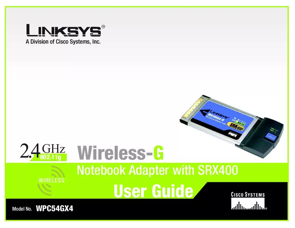 Mode d'emploi LINKSYS WPC54GX4