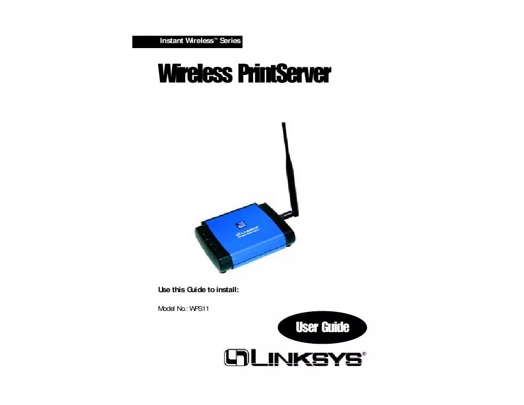 Mode d'emploi LINKSYS WPS11