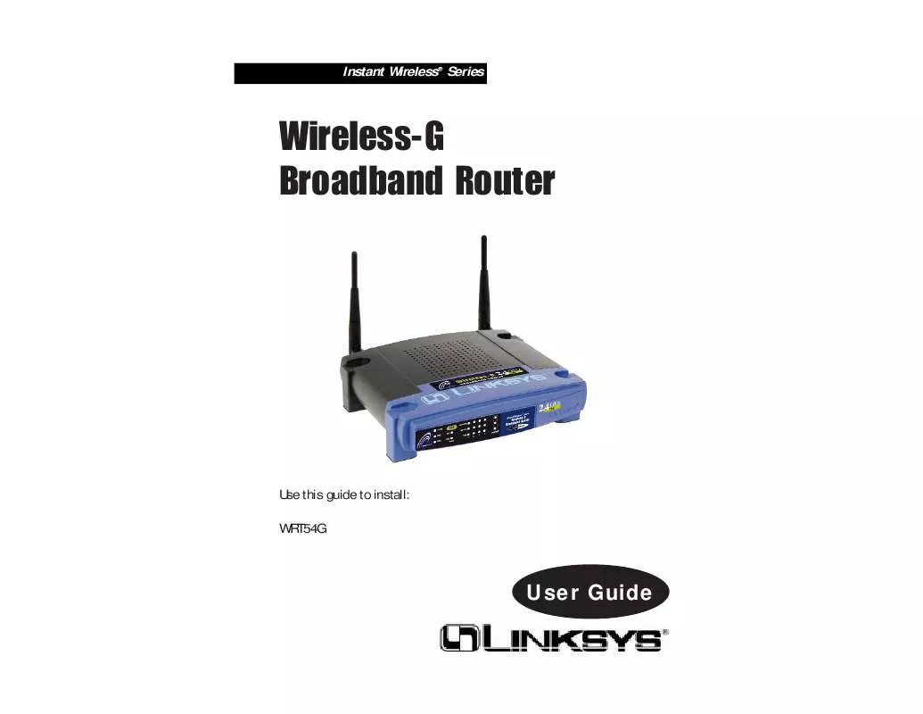 Mode d'emploi LINKSYS WRT54G