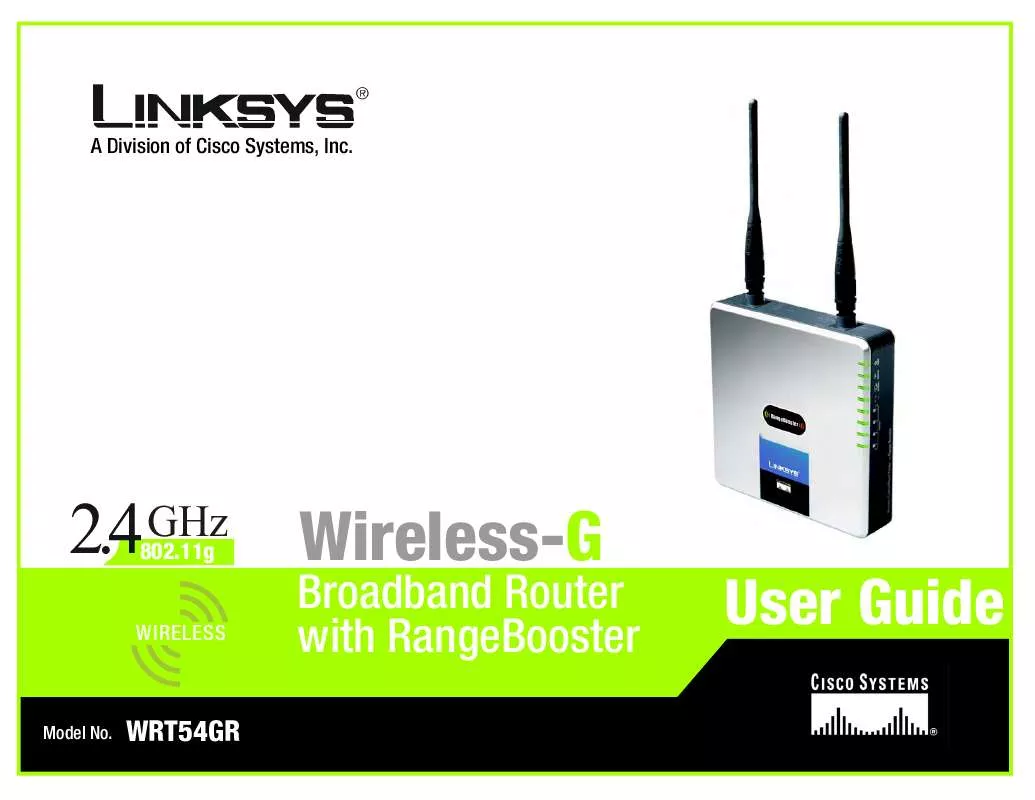 Mode d'emploi LINKSYS WRT54GR