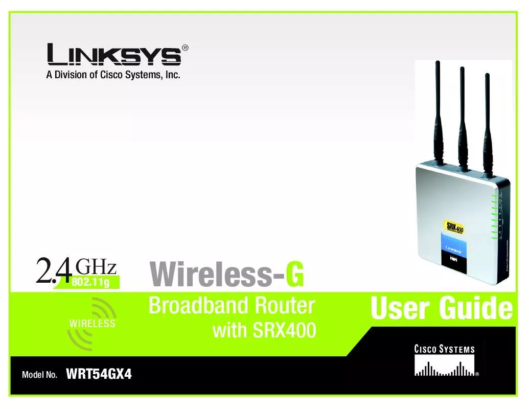 Mode d'emploi LINKSYS WRT54GX4