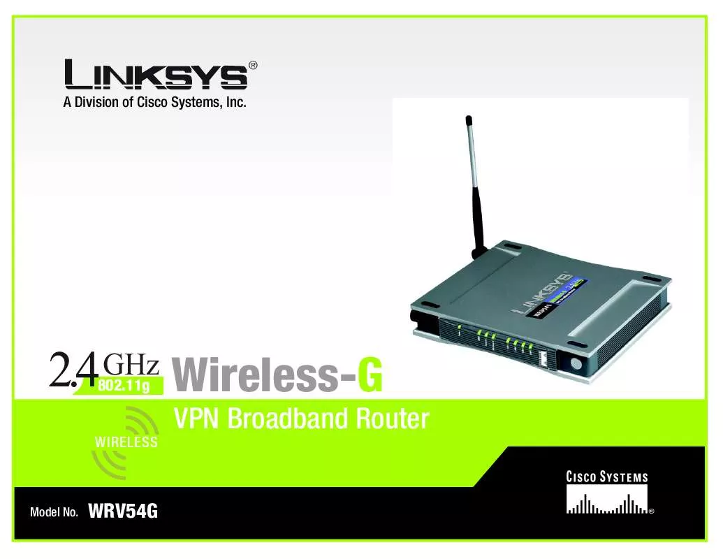 Mode d'emploi LINKSYS WRV54G