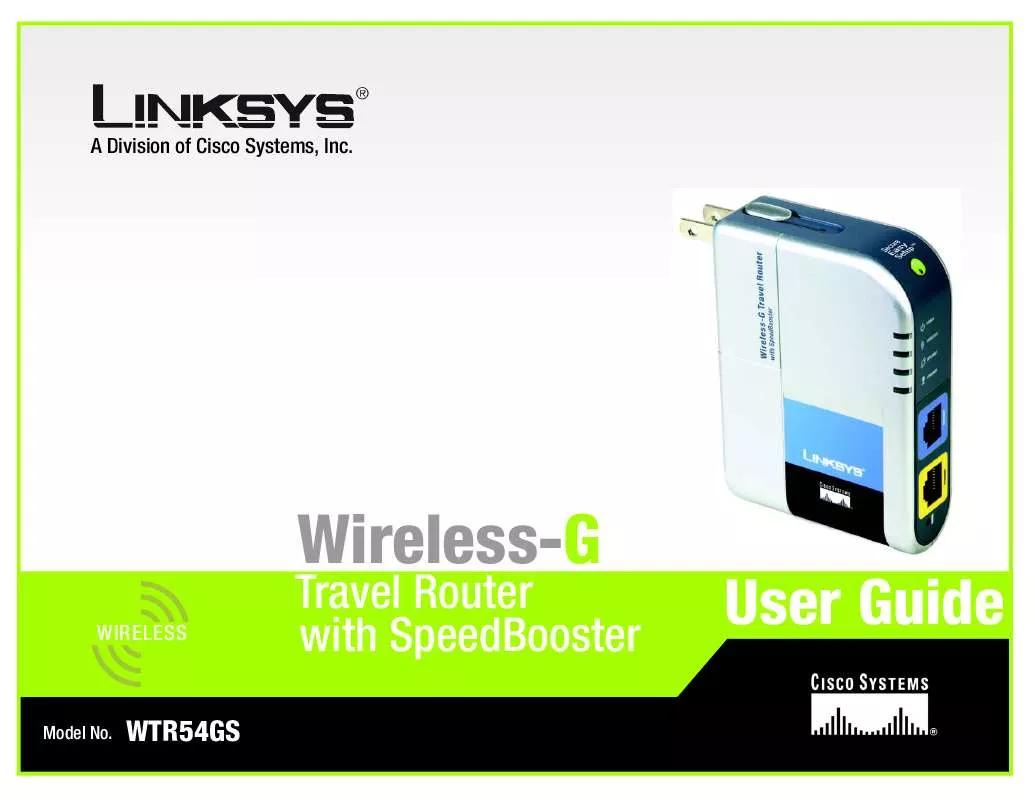 Mode d'emploi LINKSYS WTR54GS