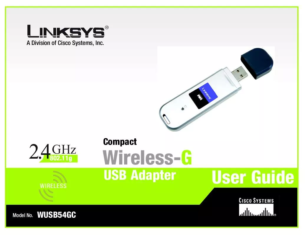 Mode d'emploi LINKSYS WUSB54GC