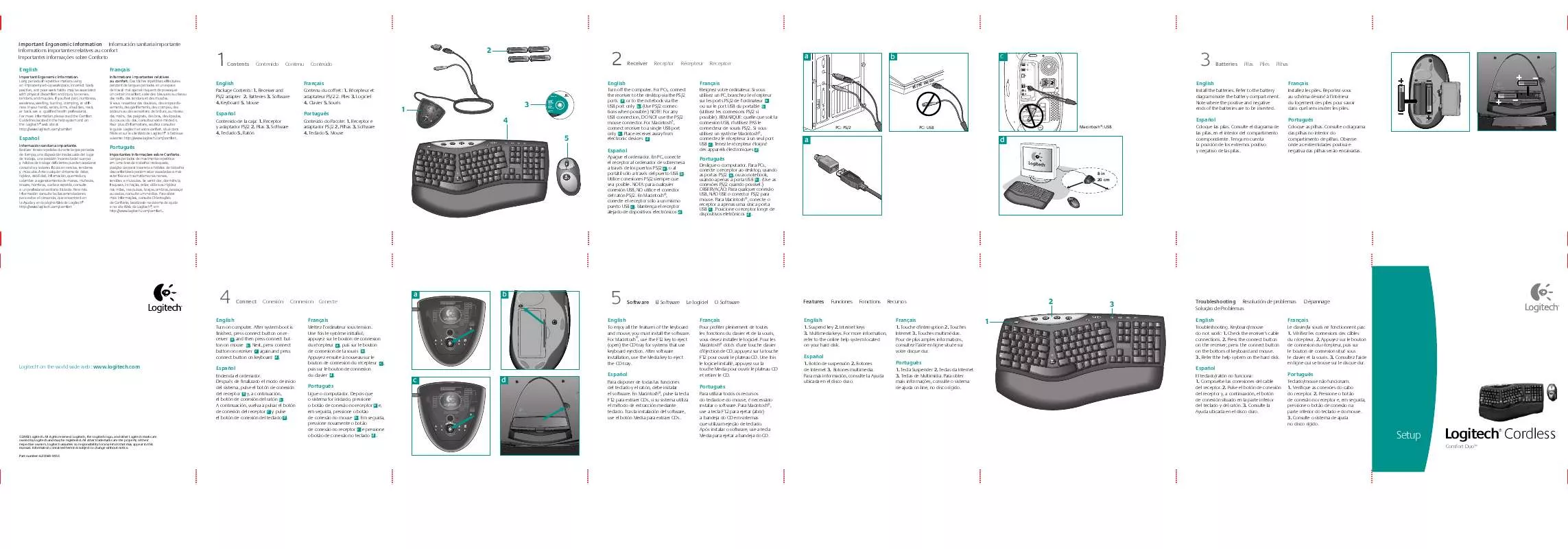 Mode d'emploi LOGITECH CORDLESS COMFORT DUO