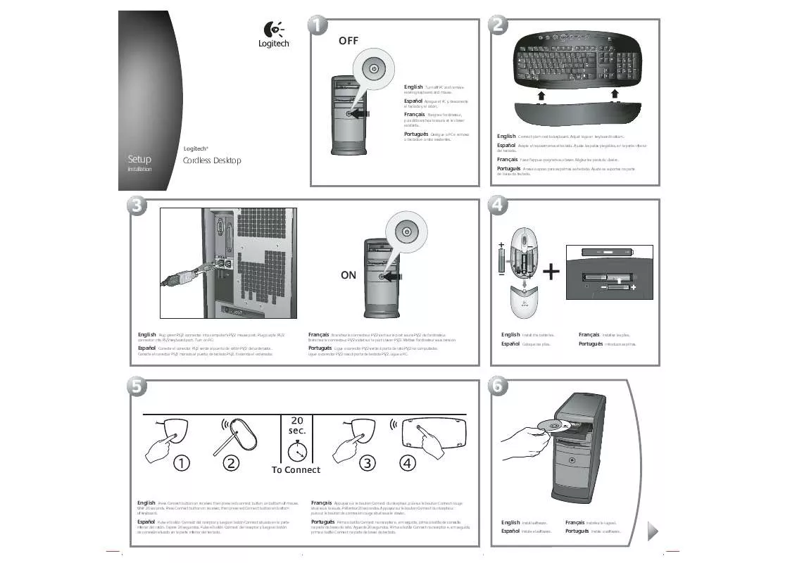 Mode d'emploi LOGITECH CORDLESS DESKTOP MUSIC SYSTEM