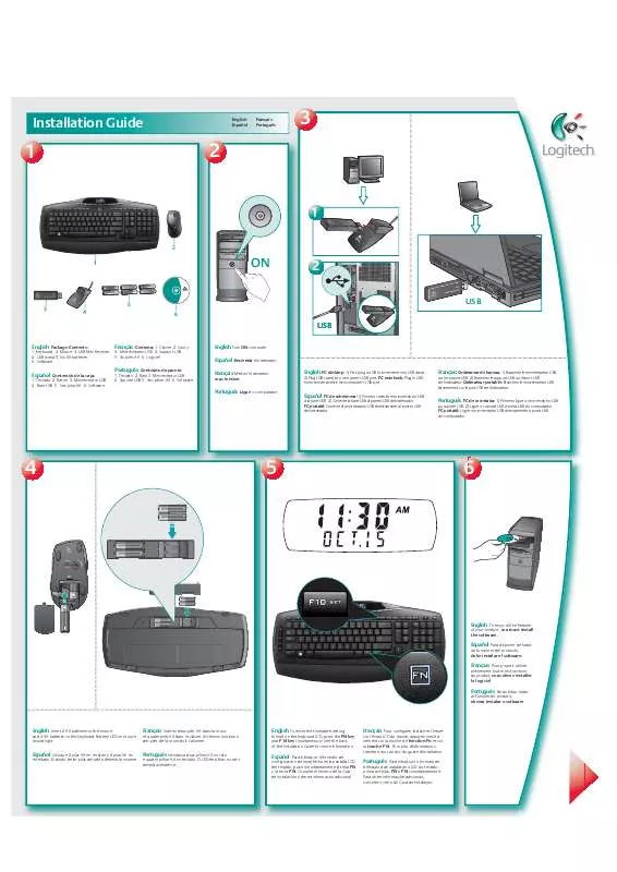 Mode d'emploi LOGITECH CORDLESS DESKTOP MX3200 LASER