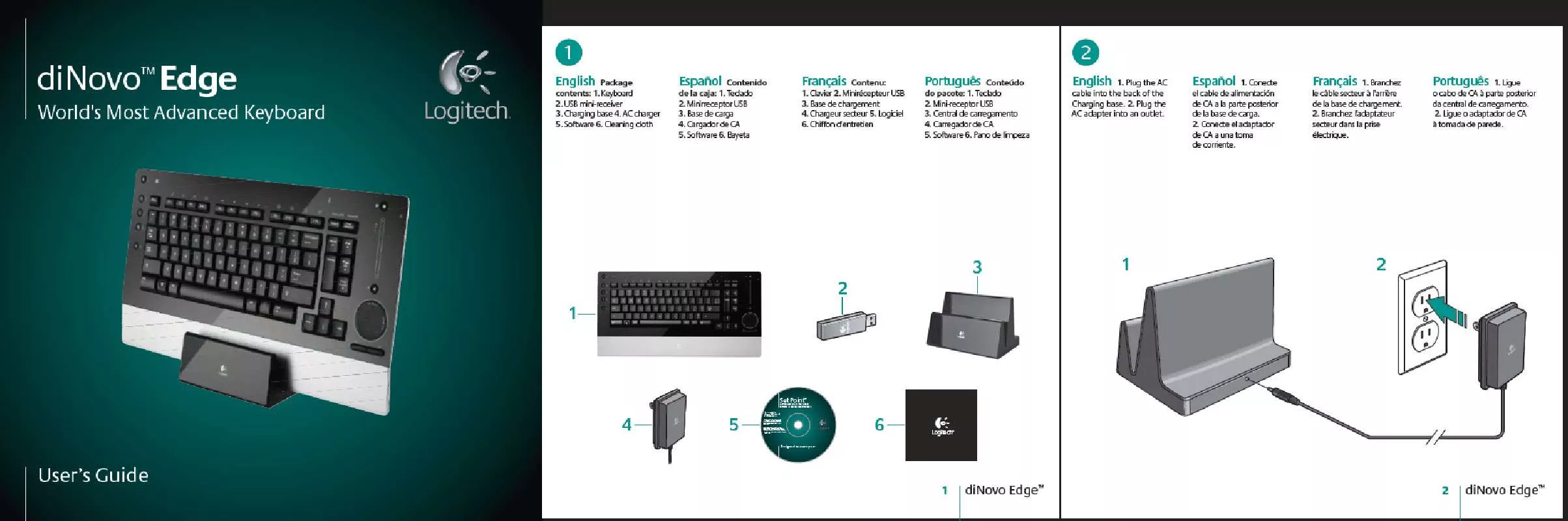 Mode d'emploi LOGITECH DINOVO EDGE