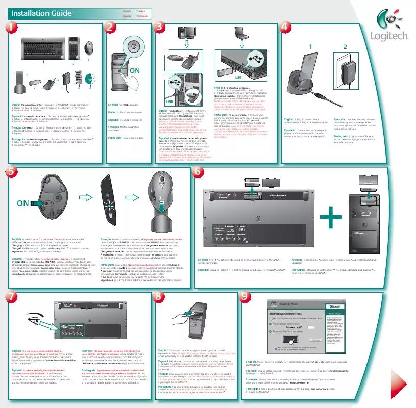 Mode d'emploi LOGITECH DINOVO MEDIA DESKTOP LASER