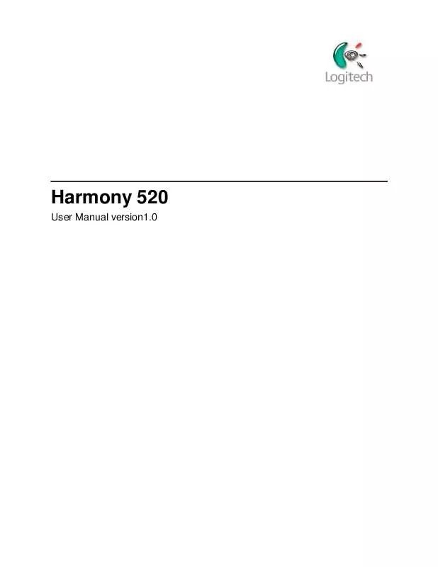 Mode d'emploi LOGITECH HARMONY 520