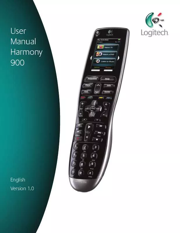 Mode d'emploi LOGITECH HARMONY 900