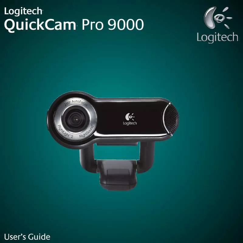 Mode d'emploi LOGITECH QUICKCAM PRO 9000