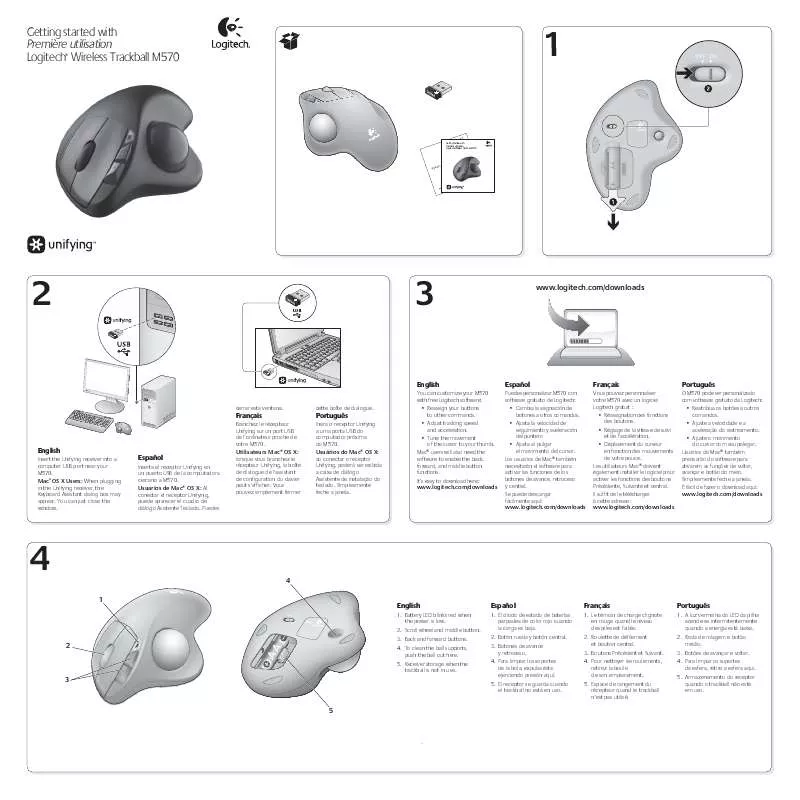 Mode d'emploi LOGITECH M570