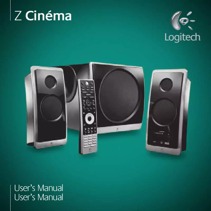 Mode d'emploi LOGITECH Z CINEMA