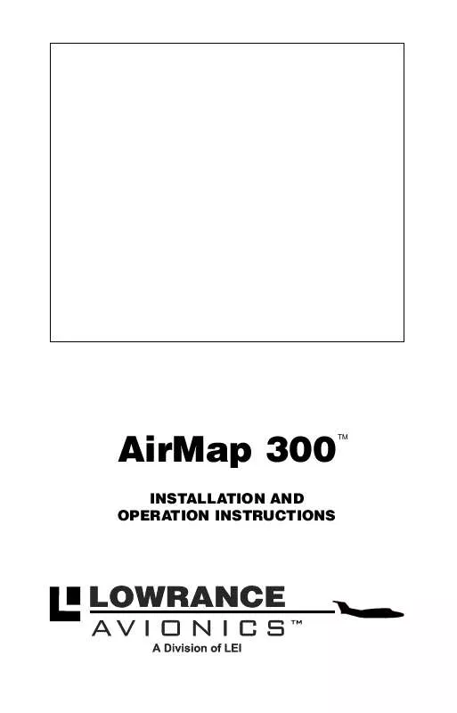 Mode d'emploi LOWRANCE AIRMAP 300