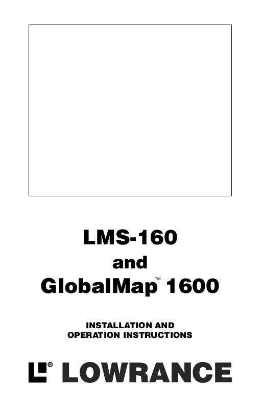 Mode d'emploi LOWRANCE GLOBALMAP 1600