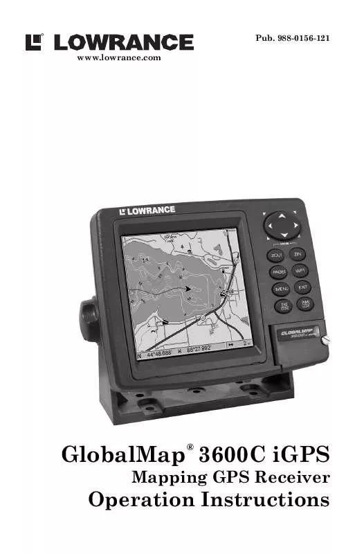 Mode d'emploi LOWRANCE GLOBALMAP 3600C IGPS