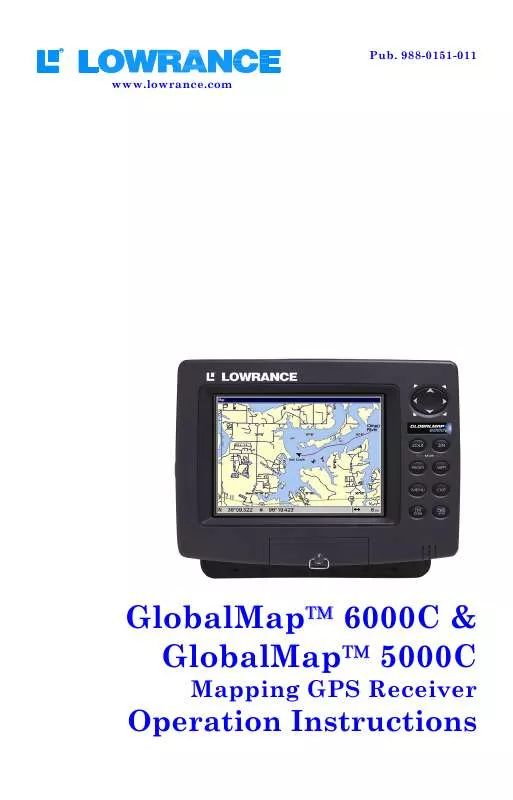 Mode d'emploi LOWRANCE GLOBALMAP 6000C