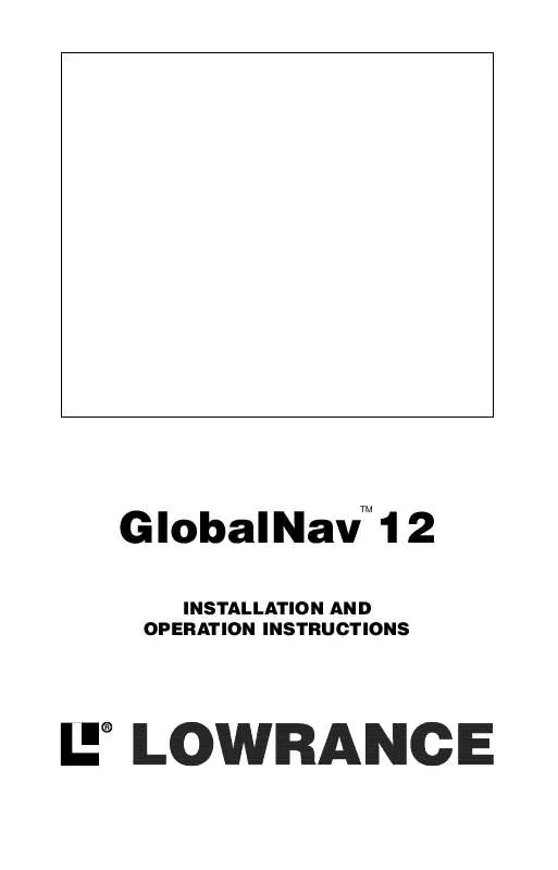 Mode d'emploi LOWRANCE GLOBALNAV 12