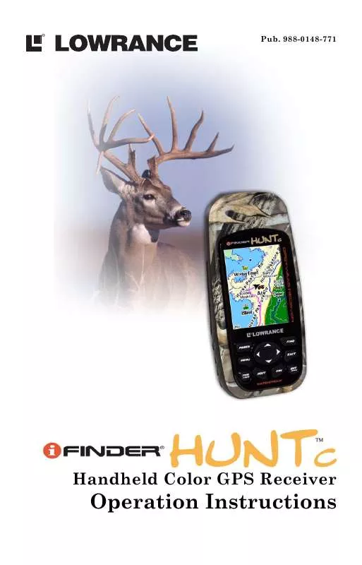 Mode d'emploi LOWRANCE IFINDER HUNT C