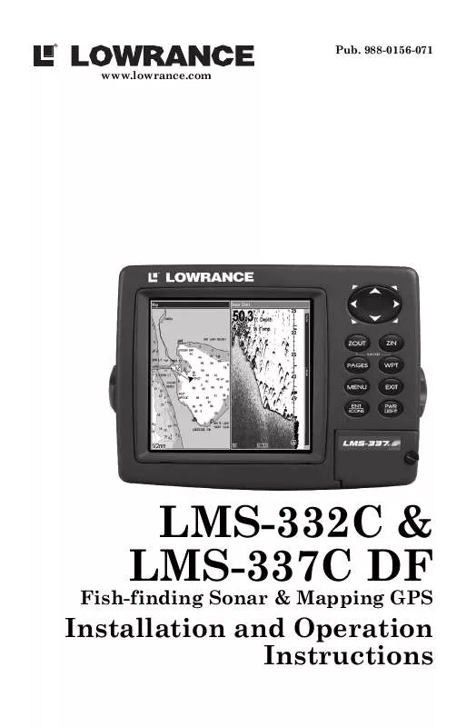 Mode d'emploi LOWRANCE LMS-332C