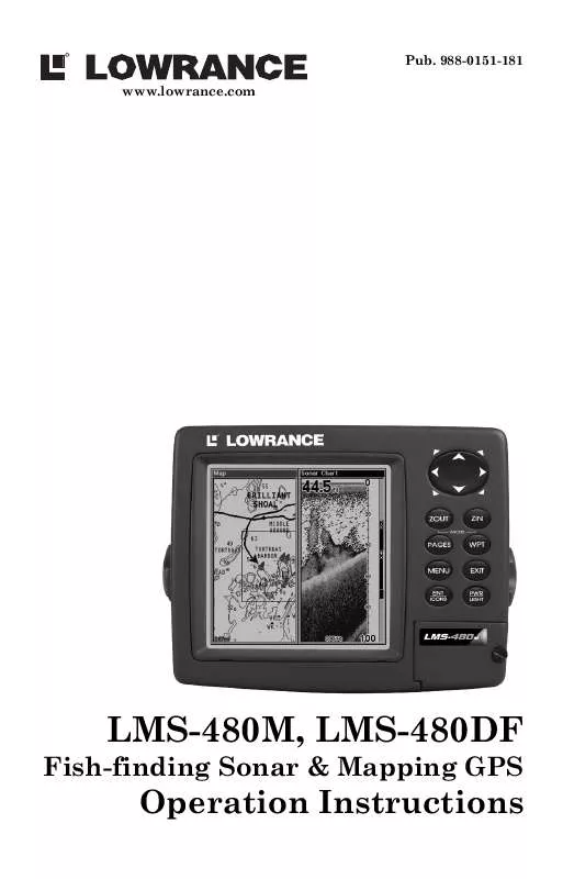 Mode d'emploi LOWRANCE LMS-480DF