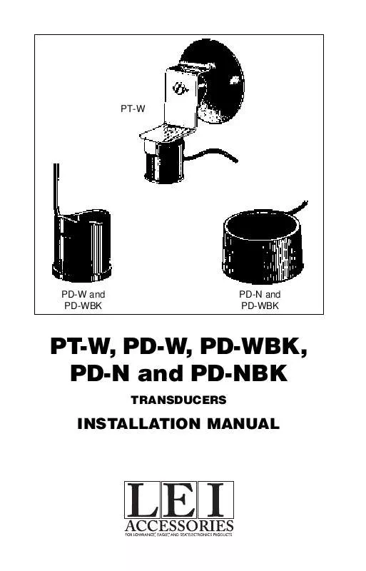 Mode d'emploi LOWRANCE PD-W