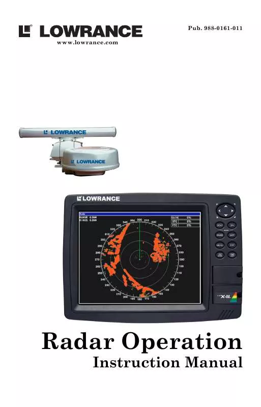 Mode d'emploi LOWRANCE RADAR AND RIM 100 OPERATION