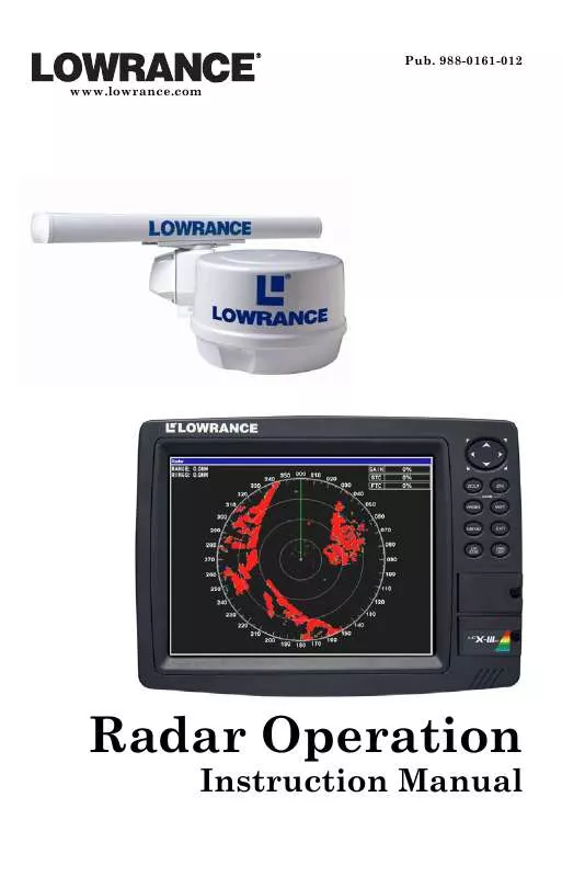 Mode d'emploi LOWRANCE RADAR AND RIM 200 OPERATION