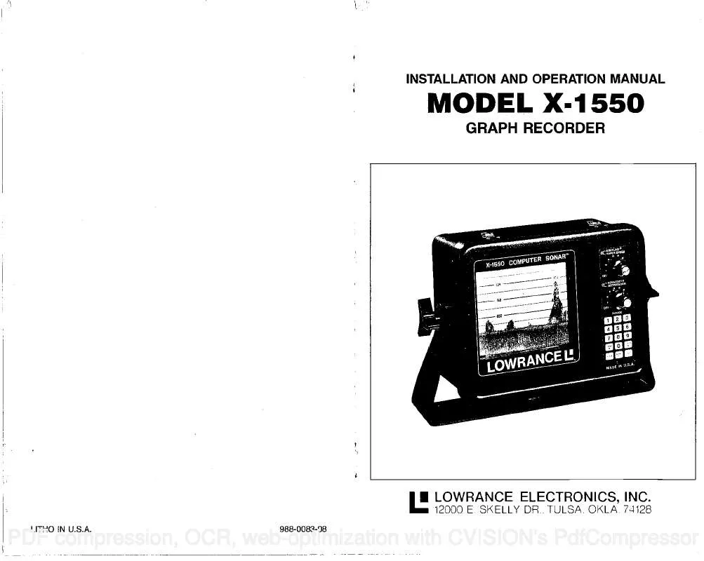 Mode d'emploi LOWRANCE X-1550