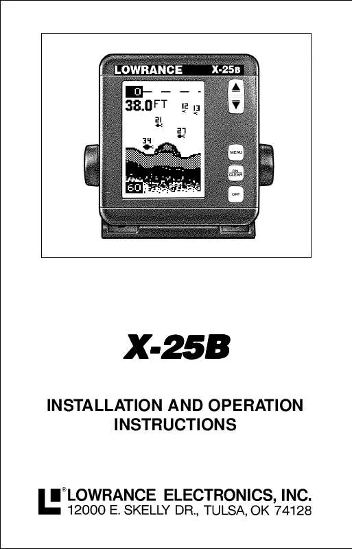 Mode d'emploi LOWRANCE X-25B