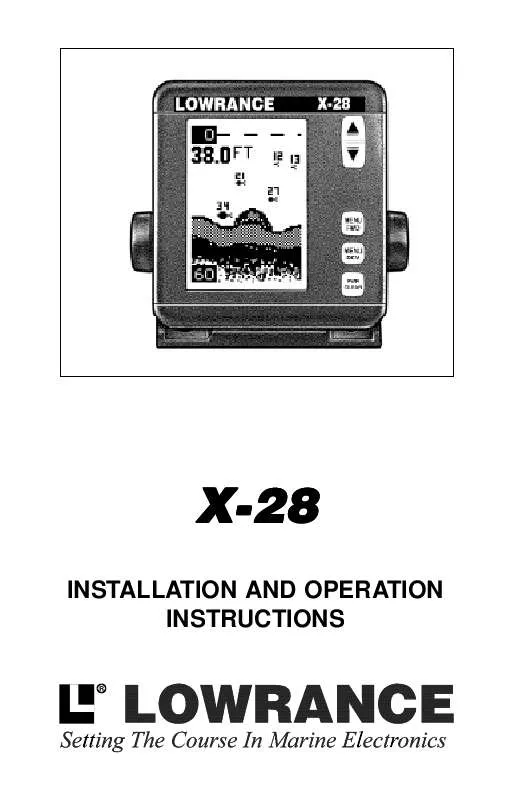 Mode d'emploi LOWRANCE X-28