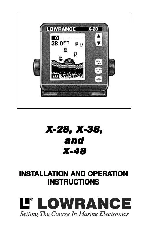 Mode d'emploi LOWRANCE X-38