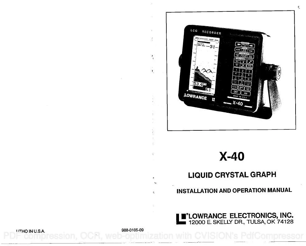 Mode d'emploi LOWRANCE X-40