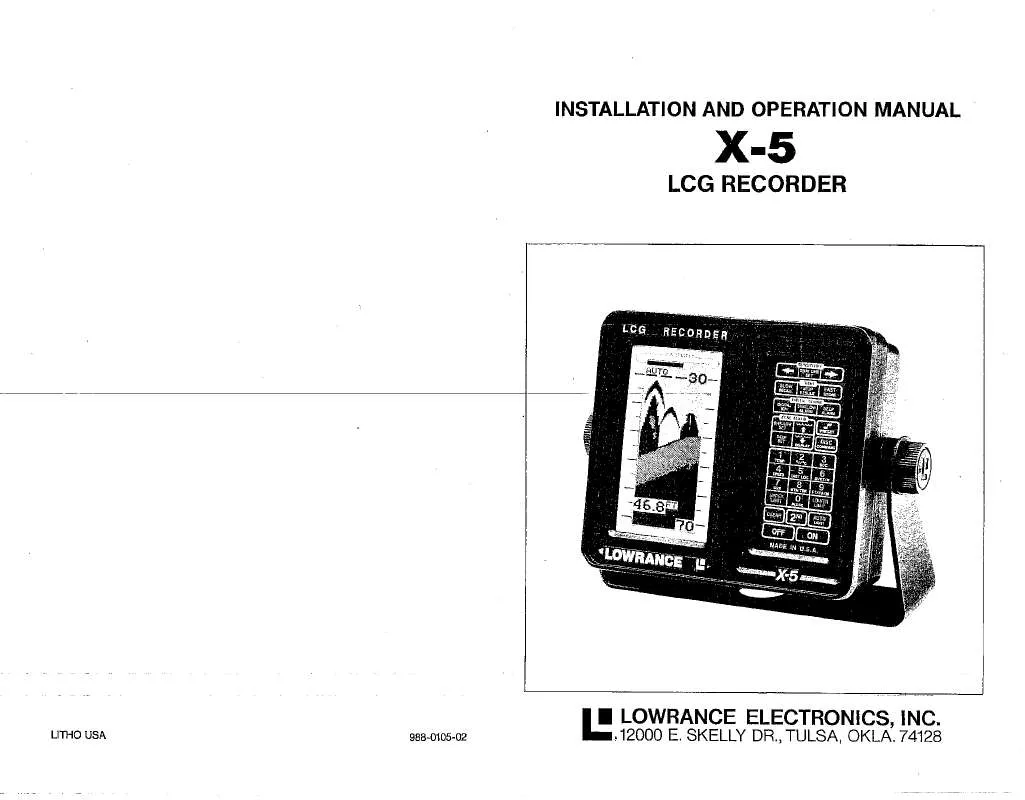 Mode d'emploi LOWRANCE X-5