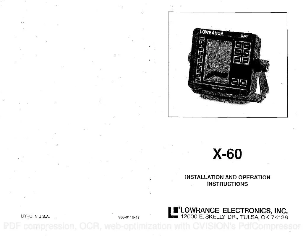 Mode d'emploi LOWRANCE X-60