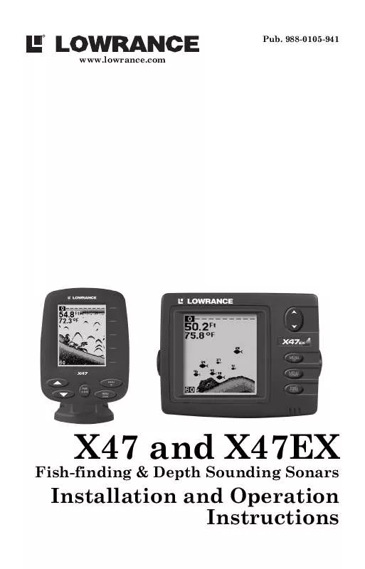 Mode d'emploi LOWRANCE X47