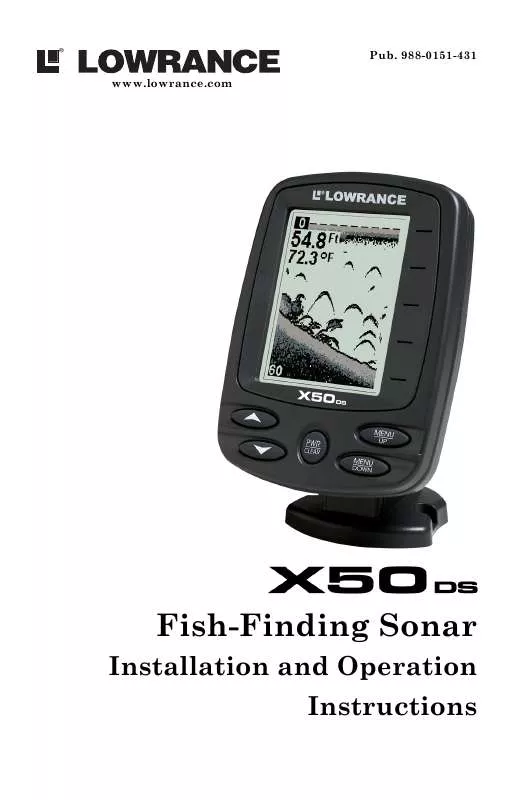 Mode d'emploi LOWRANCE X50 DS