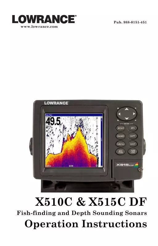 Mode d'emploi LOWRANCE X510C