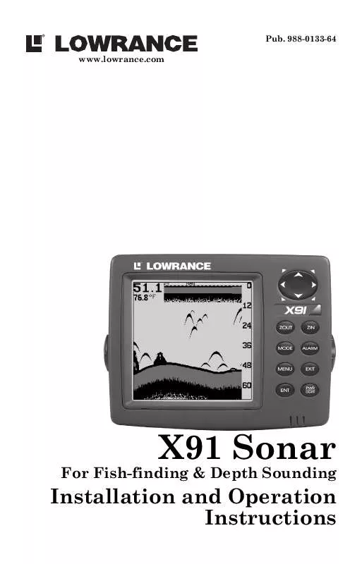 Mode d'emploi LOWRANCE X91