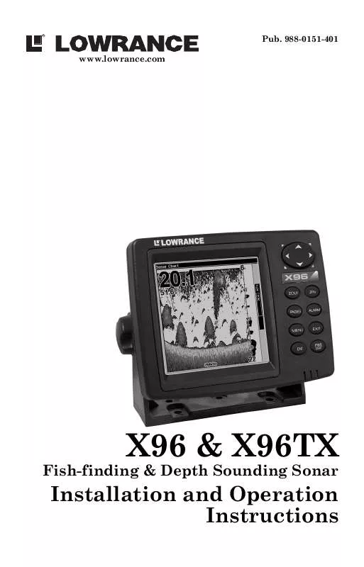 Mode d'emploi LOWRANCE X96