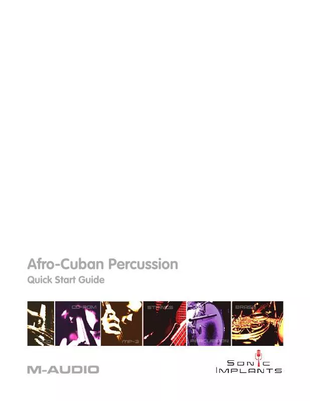 Mode d'emploi M-AUDIO AFRO-CUBAN PERCUSSION