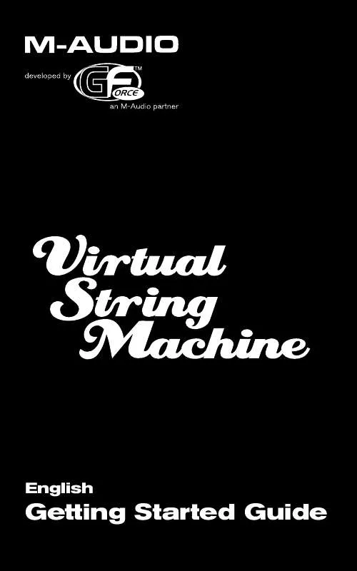 Mode d'emploi M-AUDIO GFORCE VIRTUAL STRING MACHINE