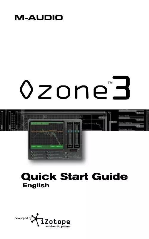 Mode d'emploi M-AUDIO IZOTOPE OZONE 3